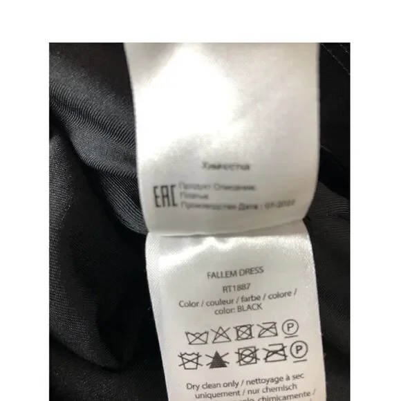 ROTATE Birger Christensen Fallem Dress In Black Size 6 NWT $650